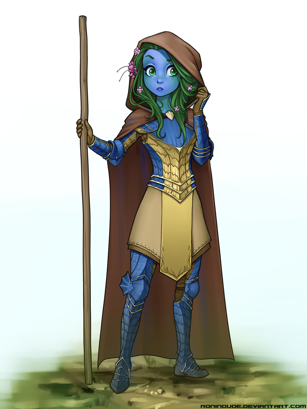 Commission - Alunys Woodsheart the Gmonish Druid by RoninDude 