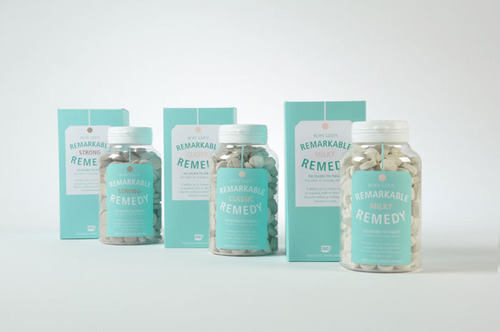 Rosy Lee’s Remarkable Remedy soluble tea pills, designed by Kylie-Ann Homer, Sadie Hines-Dedma