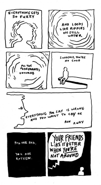 muredraws - a v quick comic on panic. take care out there