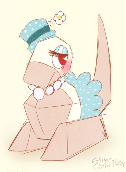 glitter-clams - Albino Porygon is really pretty…—TwitterPixiv...