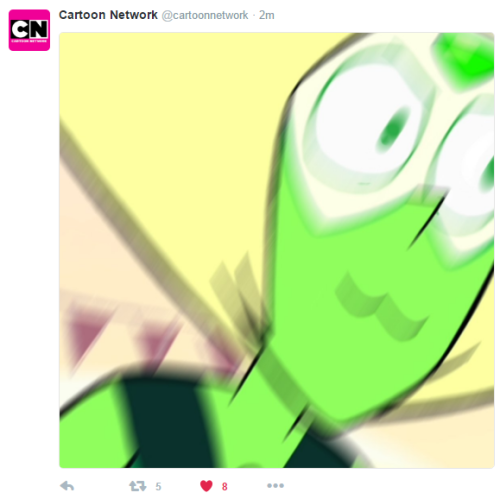 madridista-forever:  madridista-forever:  It seems that Peridot has taken over Cartoon Network’s Twitter! (x)   