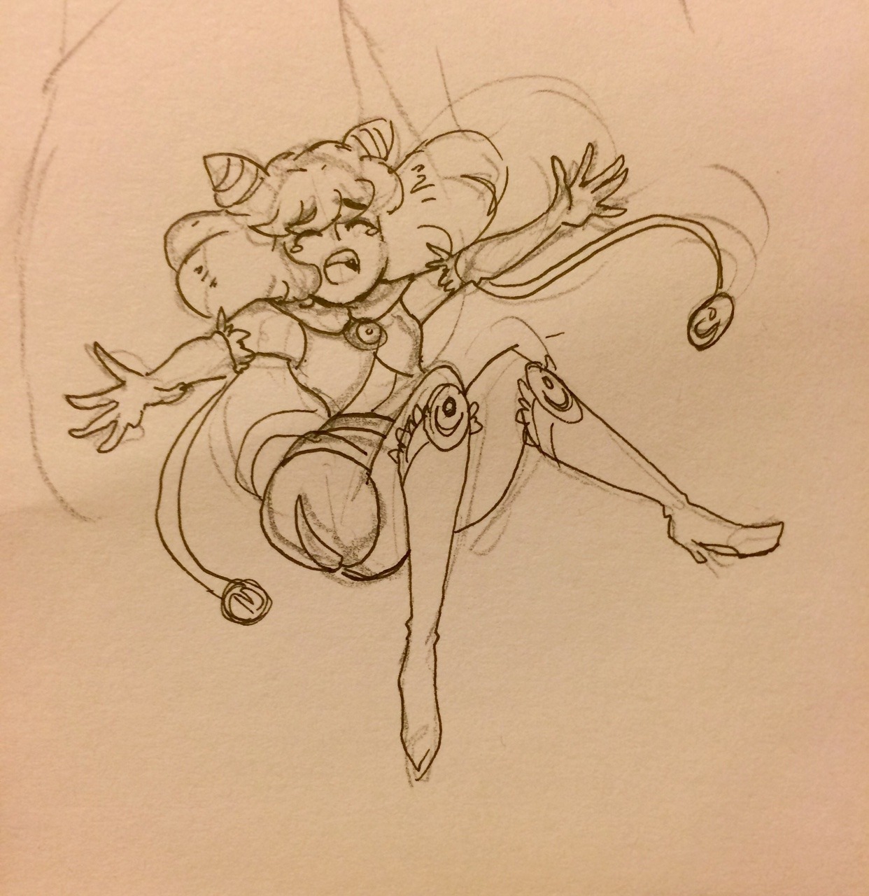 camalilium:  @skeletonschoolgirl doodled Garth and Cass randomly falling to their