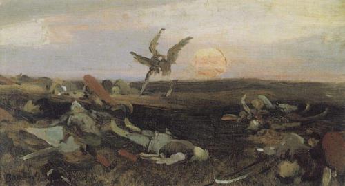 After the carnage Igor Svyatoslavich with Polovtsy (sketch), 1878, Viktor Vasnetsov