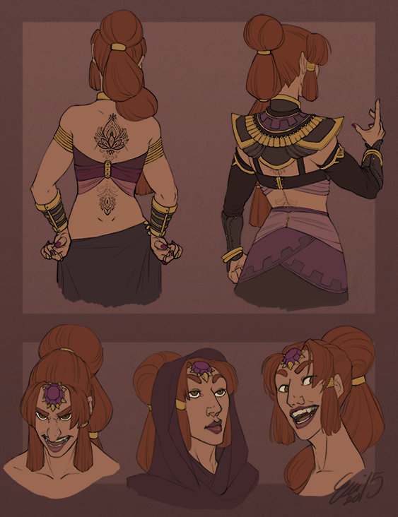 suggart:  Commissioned character design for tumblr user blastermath! She’s a Gerudo