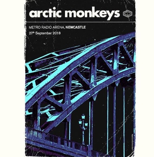 spacemonkeys: arcticmonkeys: Available tonight in Newcastle. Created by @tommyahd
