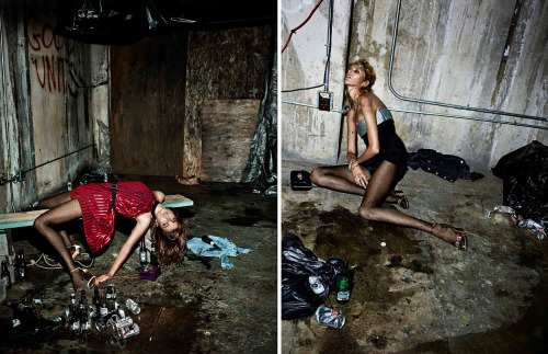 Pretty WastedPretty Wasted ist eine Fotoreihe aus dem Jahr 2014 von dem Fotograf Fabien Baron mit den Models Anja Rubik, Lily Donaldson, Andreea Diaconu und Edita Vilkeviciute. In den Bildern ist der Abend gelaufen und die Mädels haben sich bereits ins