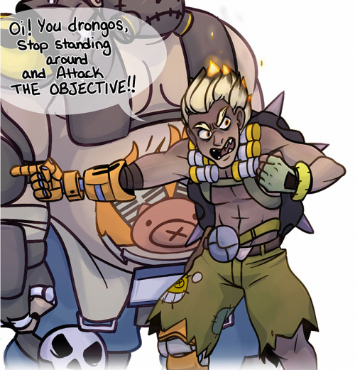 jetaix:Short Junkrat and Roadhog comic. (I’m super nervous about posting this)Based on a scene from 