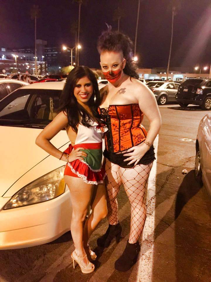 ashley69420:  My friend and I on Halloween.  Fun times