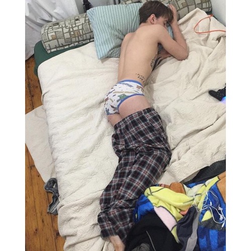 generaljesse:College dudes taking naps; kudos for their choice of underwear!!! Although the third one is playfully frisky. (Smaller college men can still wear the larger-sized boys’ briefs, which allows for guys who are so inclined to have some innocent