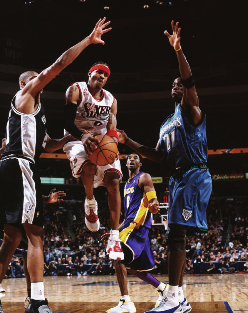 Tim Duncan x Allen Iverson x Kobe Bryant x Kevin Garrett | 2002 NBA All-Star Game
