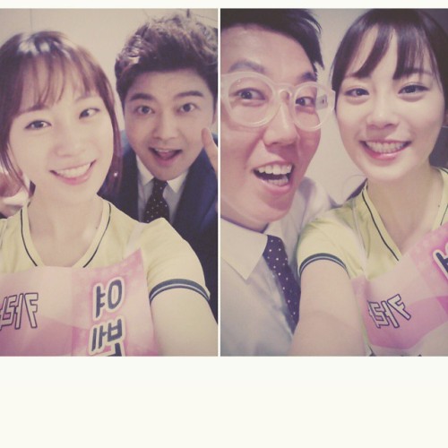 [INSTAGRAM UPDATE] (150810): “@kara_youngji_hur: 선남영지♡너무너무멋쟁이현무오빠뼛속까지재밋는 영철오빠아아아 쵝오♡ #아육대#창업스타패밀리#전현