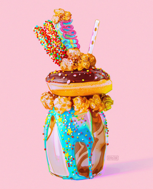 Do you have a sweet tooth? Then please enjoy my recent milkshake studies ✨ Done in Photoshop CC and 