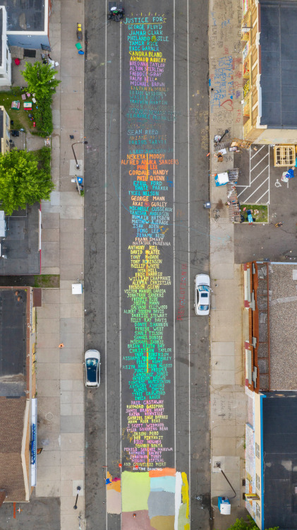 fatchance:  Chicago Avenue, Minneapolis. I will update if I am able to find info on the photographer responsible for this remarkable and sobering image.  UPDATE: This image was taken and posted by reddit user dudleydrone.  