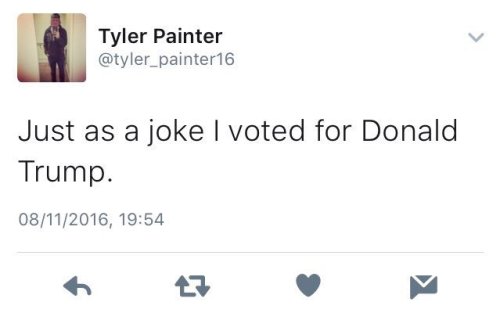 king-satan-nipple: the-ford-twin:grendinator:atheixt:If you also voted for Trump as a joke, you shou