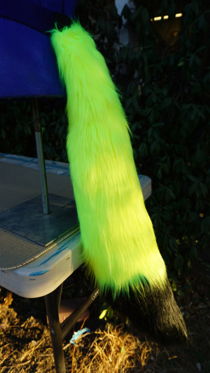 Long Fox Tails Fluorescent yellow is back in stock! We actually only have long tails left and then w