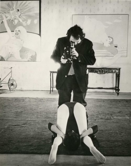 inneroptics:    Stanley Kubrick -on the set of A Clockwork Orange, 1971  