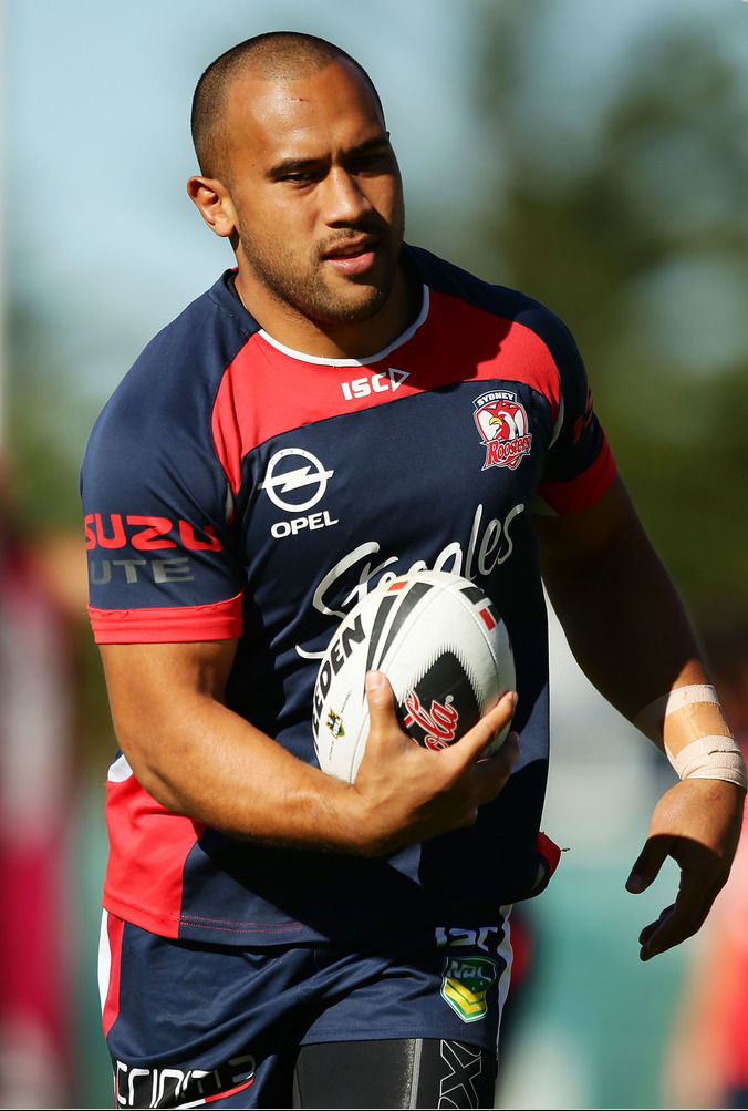 roscoe66:  Daniel Tupou, Sam Moa and Michael Jennings of the Sydney Roosters 