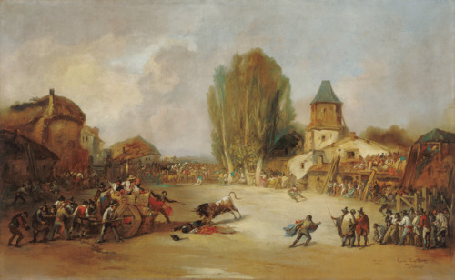 Goring at a Village Bullfight, Eugenio Lucas Velázquez, 1855