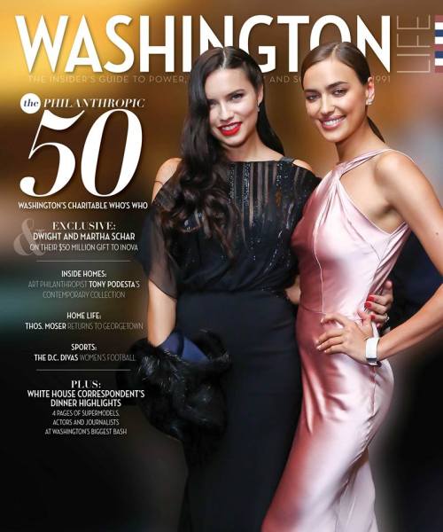 nhlovesadri: Adriana Lima and Irina Shayk on the cover of the Philanthropic 50 Washington Life