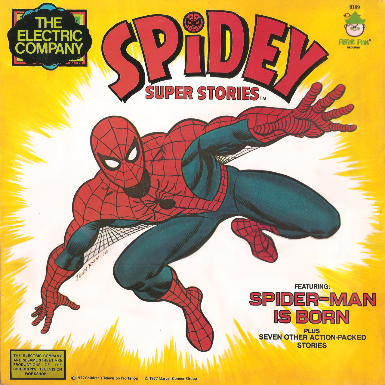 THE SPINNER RACK — Spidey Super Stories Album Cover by John Romita,...
