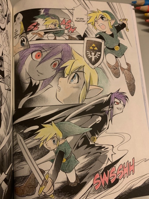 So You Know How The Four Sword Manga Is In Black And White Even Though The Characters Are Literally Colors?