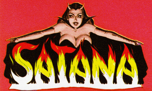 seventiessixties:  Satana Magazine logo by Gene Bilbrew c.1960s His he gay to