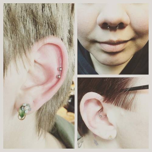 Some recents #bluebyrdtattoo #bodypiercing #dayton #ohio #daith #migraine #anxiety #pinterestpiercin