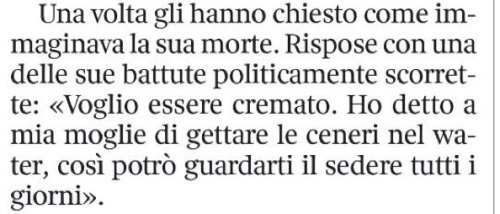 iodiovolare:  mangorosa:  Wolinski e la sua ironia.  ora capisco perchè mio papà lo adorava  