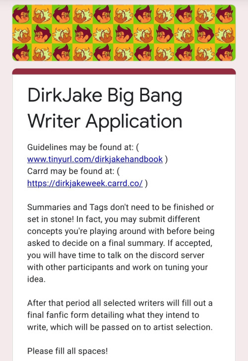 HAPPY BIRTHDAY. NOW ANNOUNCING: THE DIRKJAKE BIG BANG &hellip;2!!!!!!!Want to contribute to next