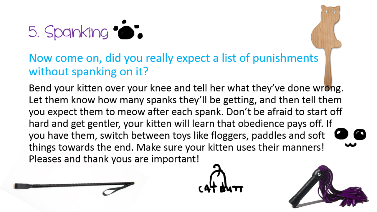 kittensguidetokittenplay:  Punishments!!! Sorry if its not great, I made it whilst