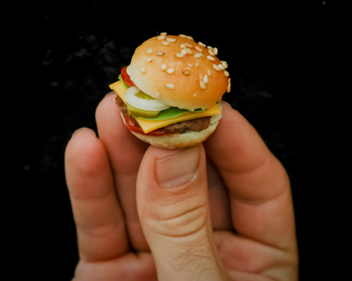 lasanha-da-sadia:  terra-butt:  sheebiejeebies:  missl0nelyhearts:  all photos copyright Full Tilt Photography. In 2006 we made this little burger meal for a competition on Craftster.org. It got quite a bit of online traffic at the time. Couldn’t find