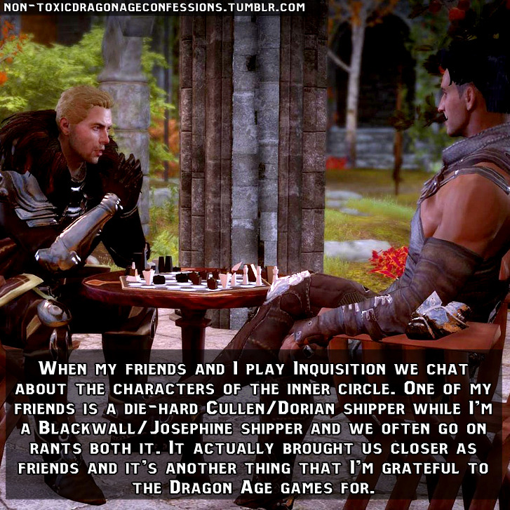 Dragon Age Confessions — CONFESSION: When I had my Mahariel romance