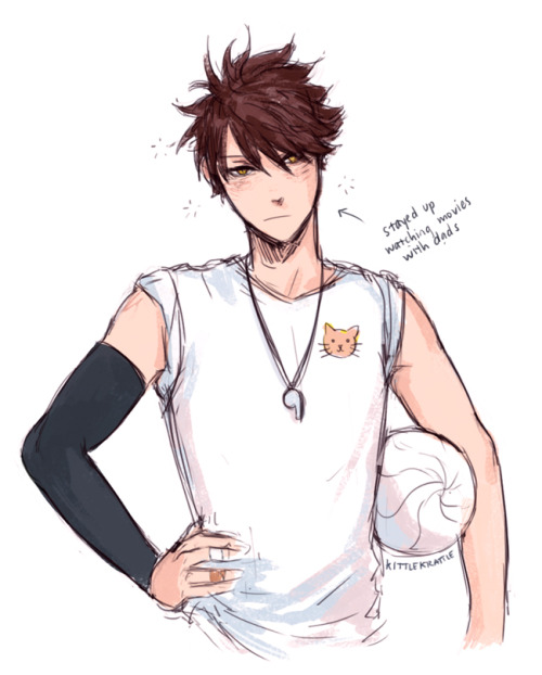kittlekrattle:  kittlekrattle:  our bb oikuroo lovechild kazuhiko! (和彦：harmonious prince) (shared with the lovely @kkumri who did his awesome design ♡♡)      BONUS ft. his dork dads  