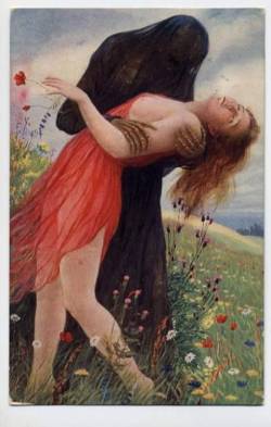 seasons-in-hell:  ‘Death and the Maiden’ (1900)  Adolf Hering 