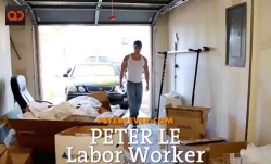 rebelziid:  PeterFever : Peter Le - Labor Worker [ Peter Le was Working up a sweat in the garage and needed to take a break his mind immediately filed with thoughts of Nicholas, the Client who hired him. His deep voice was accompanied by his devilishly