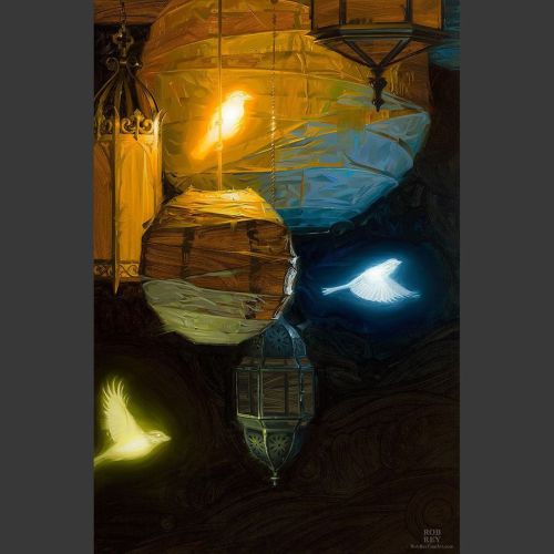 Bioluminescence - Question, Hypothesis, Experiment Oil, 30 x 20 inches Here’s the painting tha