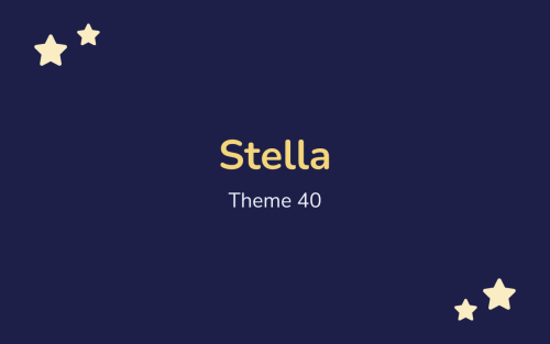 silbrigthemes:StellaTheme 40A responsive single-column theme with a sidebar and star decorations.Liv