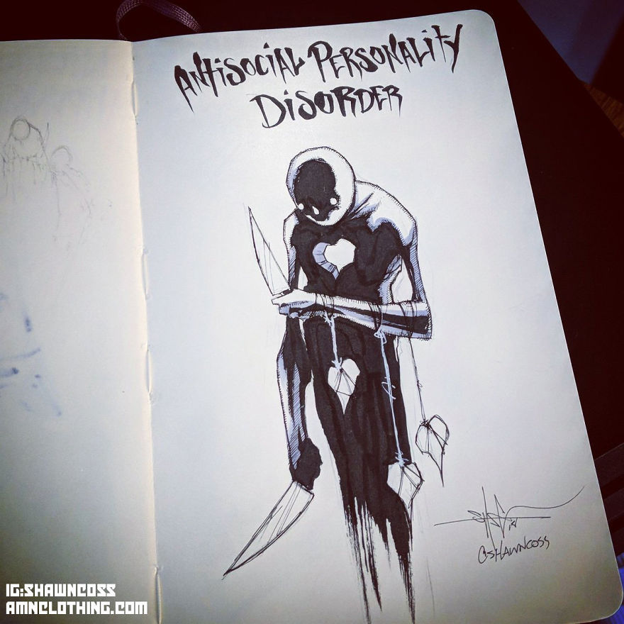 Mental Illness And Disorders Illustrations.
