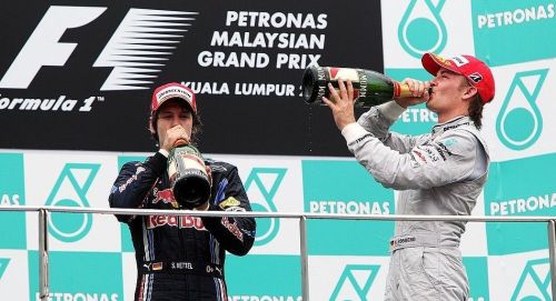 Malaysian GP 2010: Nico Rosberg Achieved The First Podium For Mercedes Since The 1955 Italian GP.