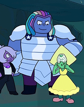 lions-dimensional-mane:  Peridot in her yellow dress!