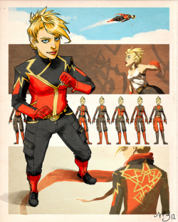 Captainwhizbang-Deactivated2014:  Marlène Blanchette’s Captain Marvel Redesign