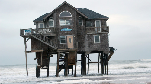 Abandoned Houses In Mirlo Beach, A Once Thriving Oceanfront Town On North Carolinas Outer Banks Now Slowly