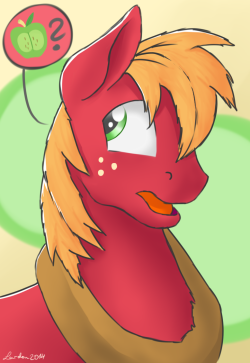 braeburn-corner:  luckylardon:  Yay, it’s BigMac! And once again I’m happy with it. You can consider this as a follow-up to my previous drawing of Braeburn I think. I might portray some more stallions this way :D  Now ya’ll are gonna rebagel this