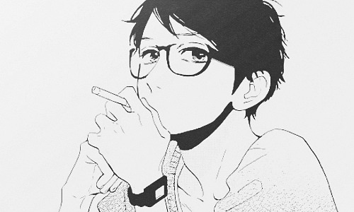suzuchun:  littles things about hnr ~ Shishio Satsuki   cigarettes. 