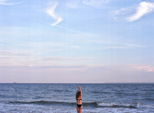 franciscomarin:  HATTIE WATSON x FRANCISCO MARIN styling by Caitlan Hickeyall but the last two are film scans of Kodak Portra 400spent a very chill day @ coney island with hattie a few weekends ago…. drank some dank strawberry milkshake on the beach