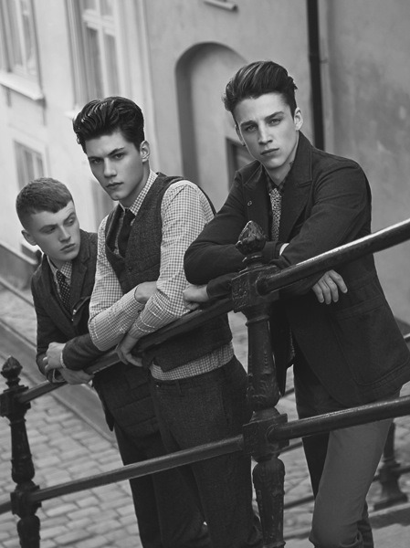 cotton-m0uth:  homme—models:  Jake Shortall, Simone Nobili & Ash Stymest - T.I For Men FW13.14  