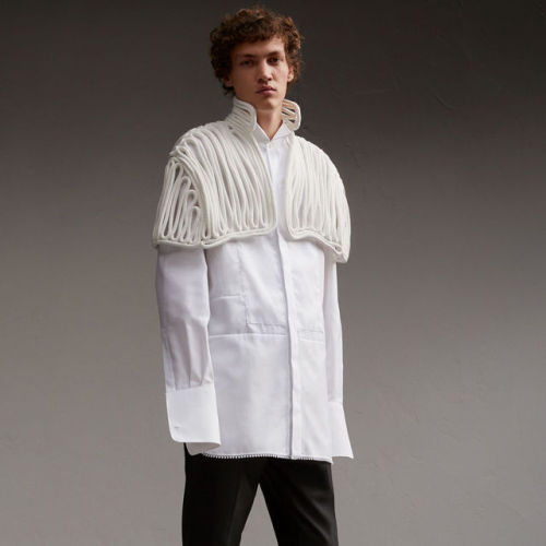 Hand-looped rope cape by Burberry