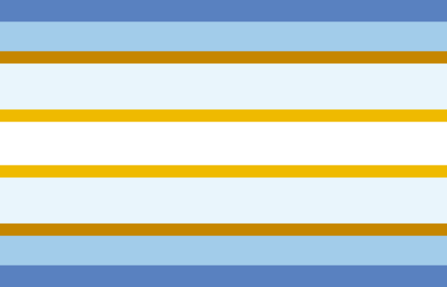 [flag ID: 11 Striped Vertical Flag. Colors From Left To Right Are Blue, Light Blue, Dark Gold/orange,