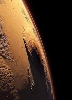 spaceexp: Mountain Olympus Mons on Mars,