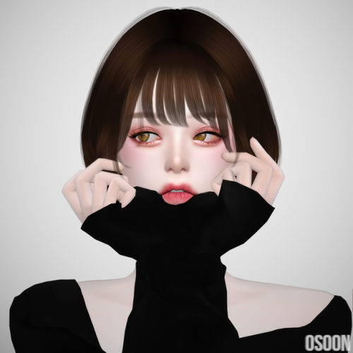 [Osoon] Female Hair 0746 SwatchesNew MeshCustom Thumbnail* T. O. U *- DO NOT re-edit &amp; recolor m